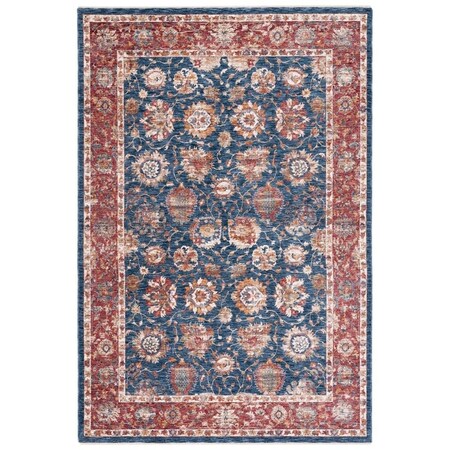 Safavieh 5 ft. 3 in. x 7 ft. 6 in. Heirloom Power Loomed Rectangle Rug Navy & Rust HRL794N-5